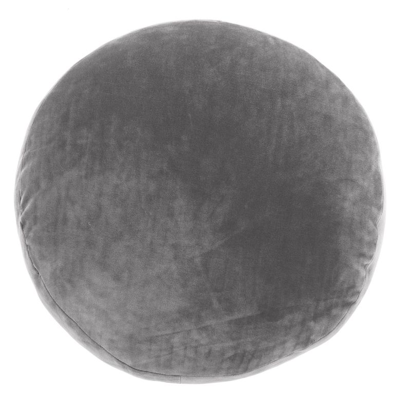 Cuscino in Velluto Rotondo 40 cm Grigio Chiaro - Tirolix