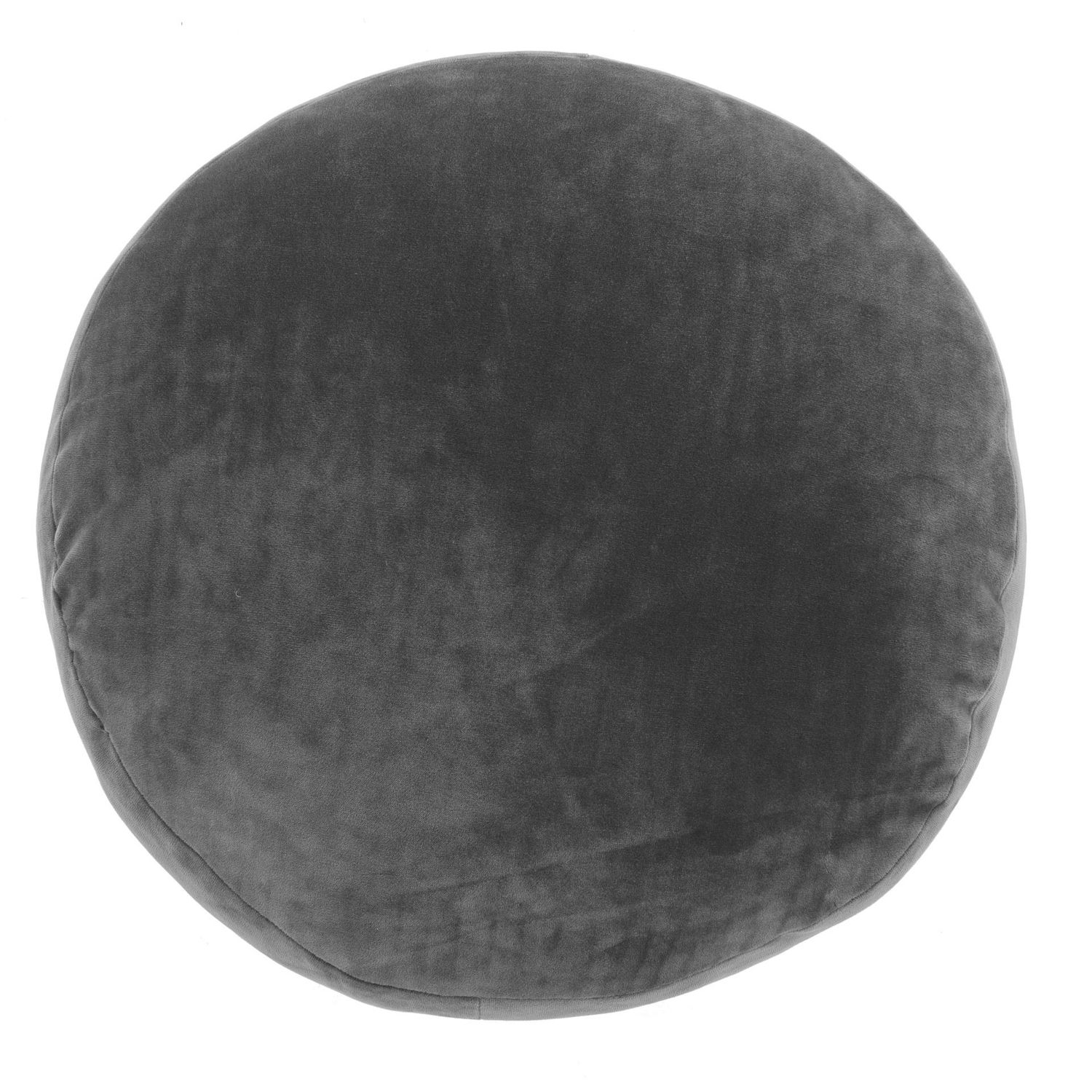 Cuscino in Velluto Rotondo 40 cm Grigio - Tirolix