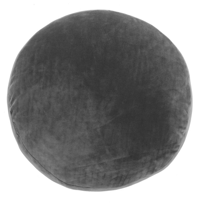 Cuscino in Velluto Rotondo 40 cm Grigio - Tirolix