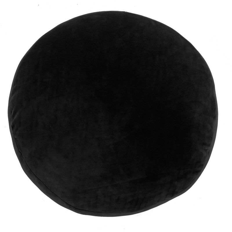 Cuscino in Velluto Rotondo 40 cm Nero - Tirolix