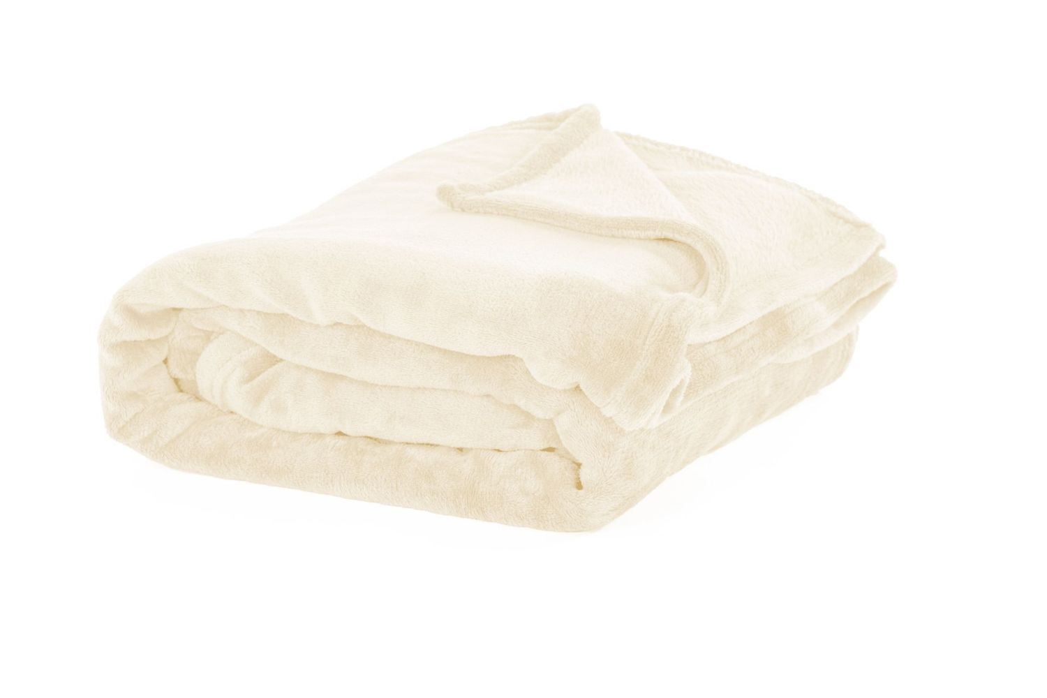 Plaid Morbido in Pile 130 x 160 cm Crema - Tirolix