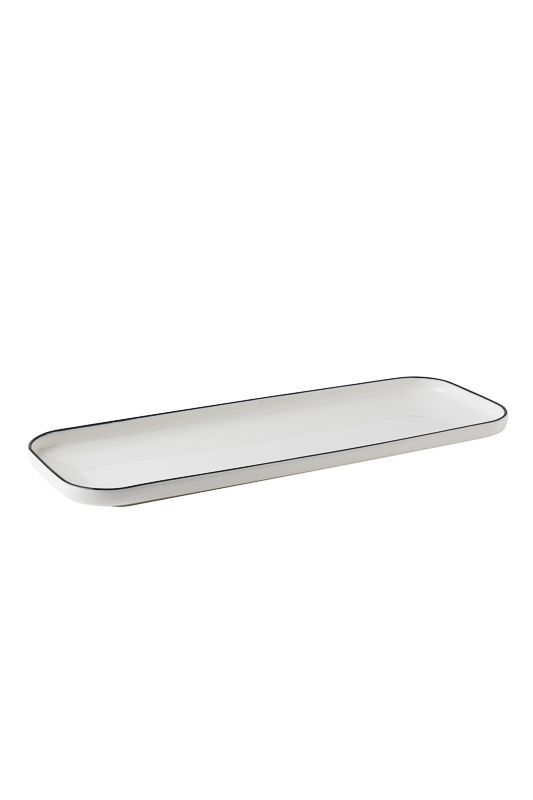 Vassoio Rett Impilabile 26 x 9,5 x 2,3 cm Filo Nero - Table Top