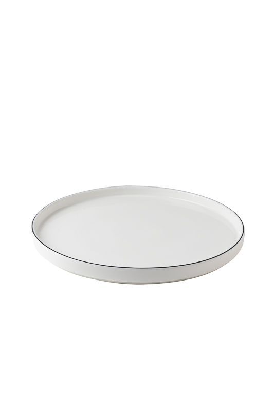 Piatto Piano Impilabile 29 cm Filo Nero - Table Top