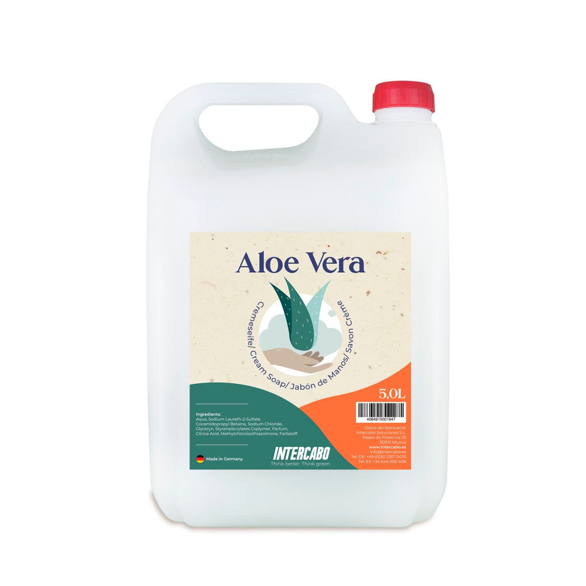 Tanica Ricarica Sapone per le Mani Aloe Vera 5L - Tirolix