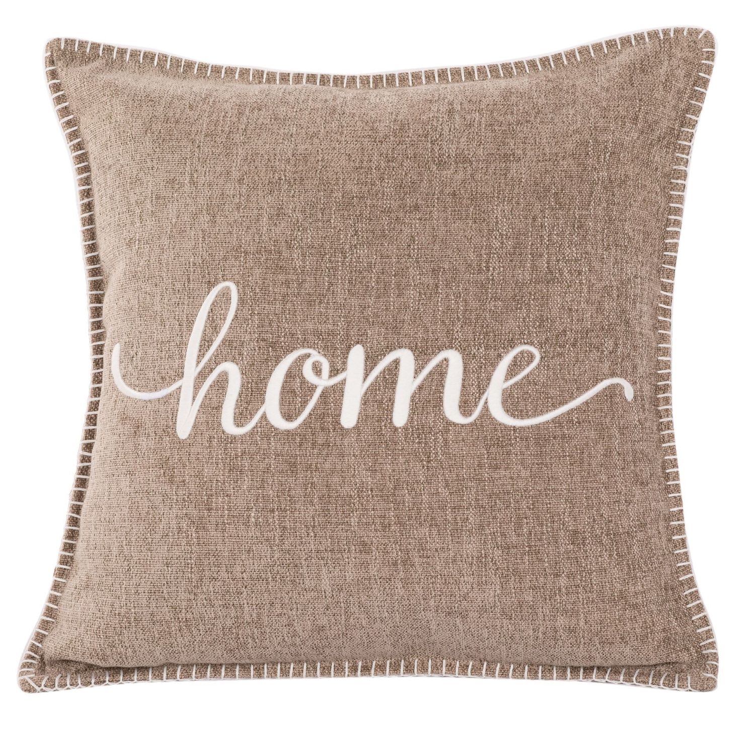 Cuscino con Scritta 45 x 45 cm Taupe - Tirolix