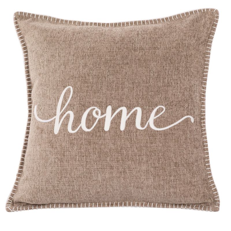 Cuscino con Scritta 45 x 45 cm Taupe - Tirolix