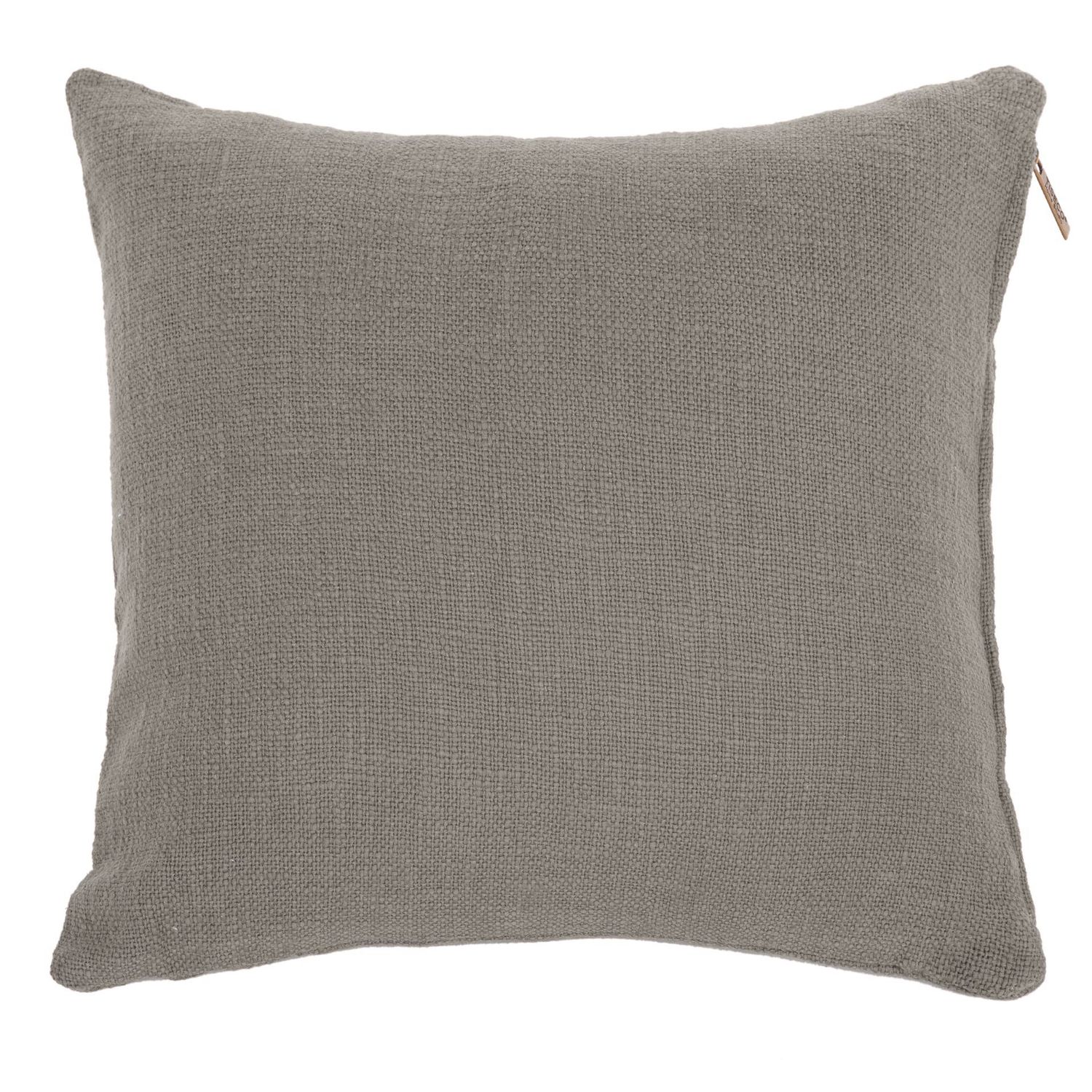 Cuscino in Cotone Slub 60 x 60 cm Taupe - Tirolix