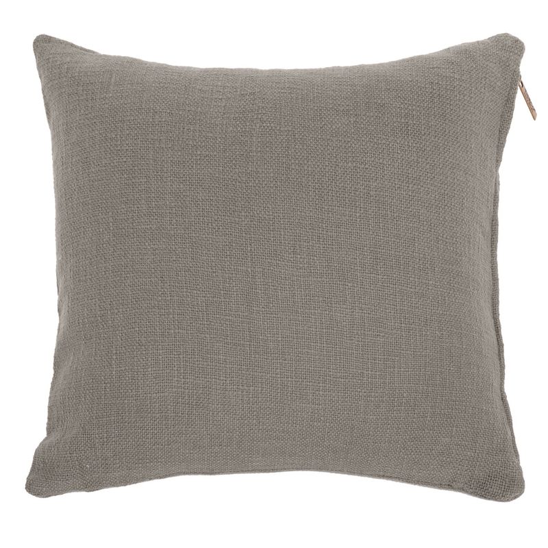 Cuscino in Cotone Slub 60 x 60 cm Taupe - Tirolix