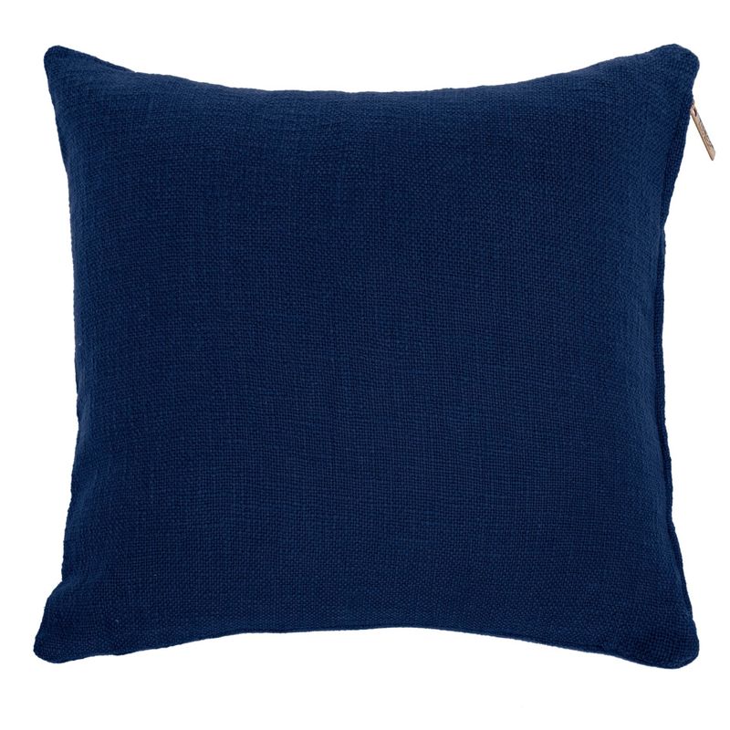 Cuscino in Cotone Slub 60 x 60 cm Blu - Tirolix