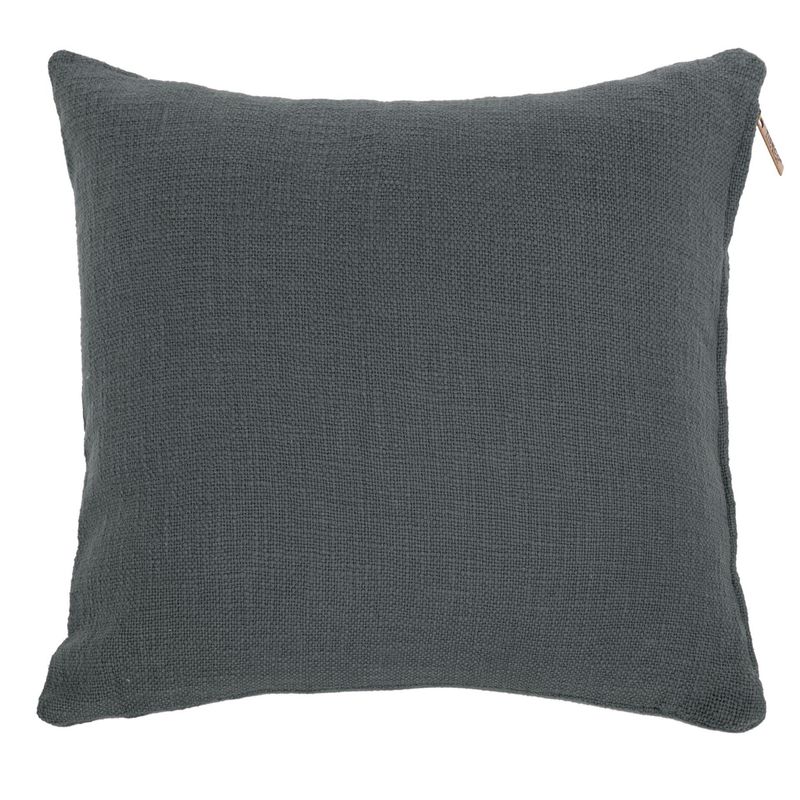 Cuscino in Cotone Slub 45 x 45 cm Grigio - Tirolix