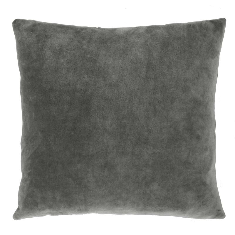 Cuscino in Velluto 45 x 45 cm Grigio - Tirolix