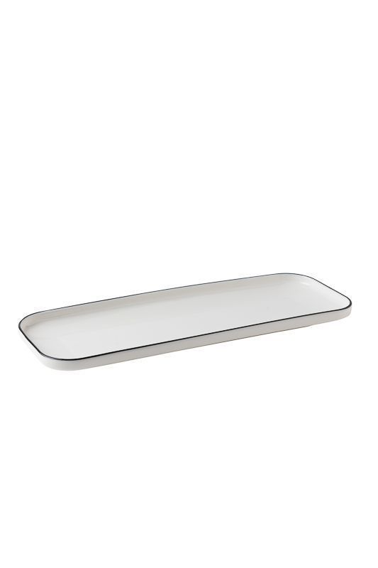 Vassoio Rett Impilabile 32 x 11,5 x 2,3 cm Filo Nero - Table Top
