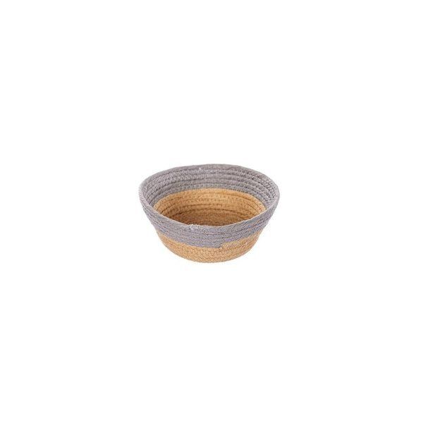Cestino Cosmetico in Corda Grigia 20 x 7 cm - Tirolix