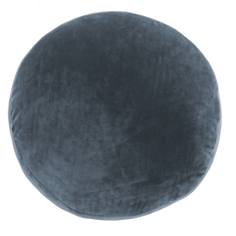 Cuscino in Velluto Rotondo 40 cm Blu Pietra - Tirolix