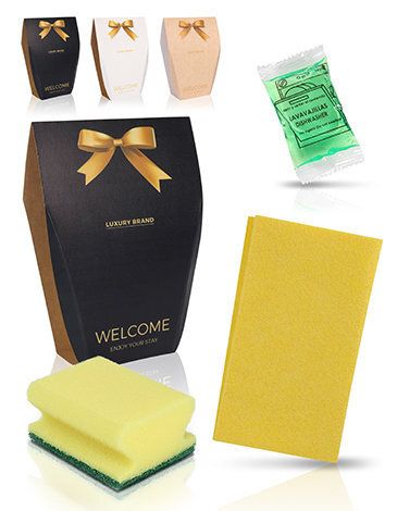 Kit Pulizia Cucina 2 per Strutture Ricettive 40 Pezzi Luxury Brand - Tirolix