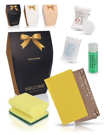 Kit Pulizia Cucina 7 per Strutture Ricettive 40 Pezzi - Tirolix