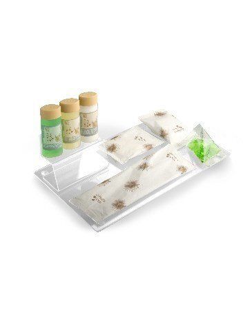 Set 10 Pezzi Vassoio in Acrilico Traslucido 15 x 26 cm Nature - Tirolix