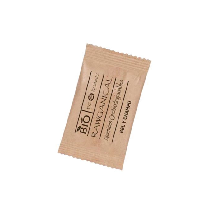 Set 1000 Pezzi Bustina di Gel Doccia e Shampoo 15 ml Rawganical Bio - Tirolix