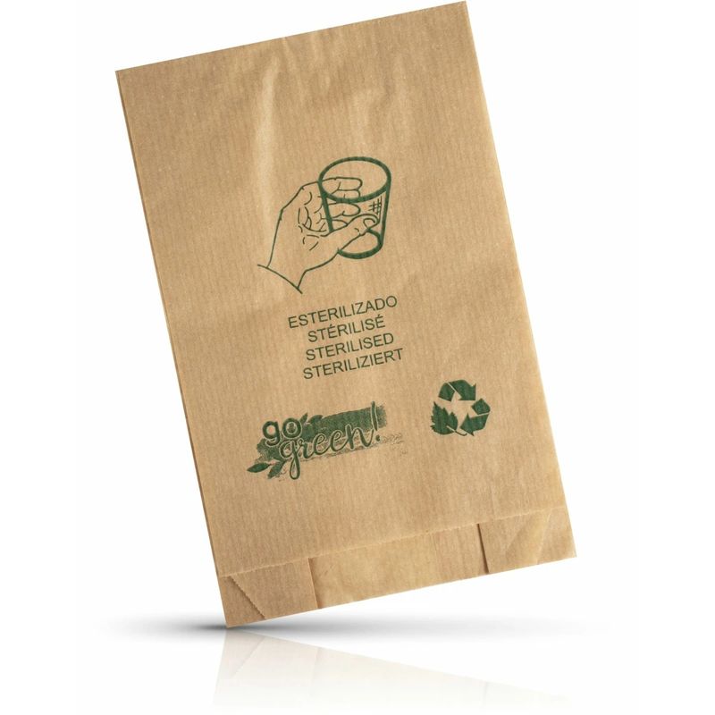 Set 1000 Pezzi Busta per Bicchieri in Carta Kraft - Tirolix