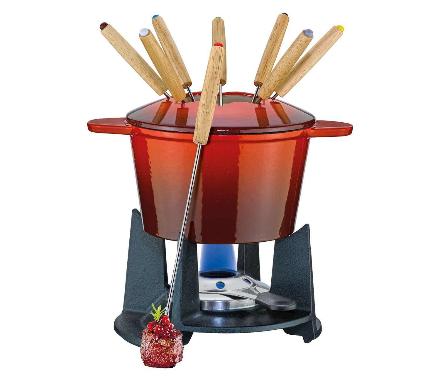 Set di fonduta rosso 16 cm Grenoble - Spring