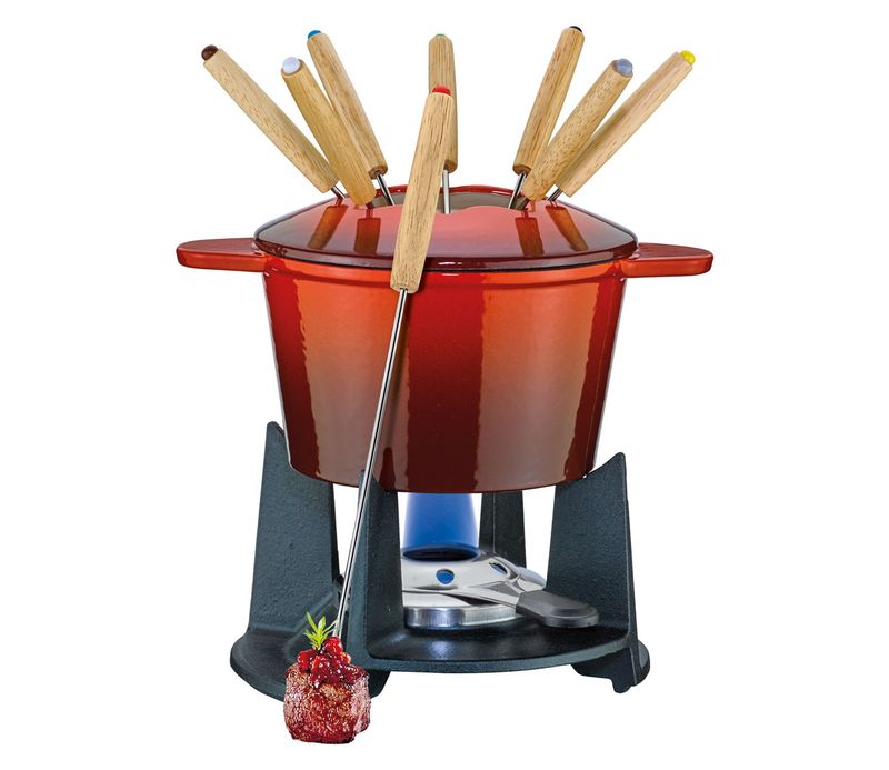 Set di fonduta rosso 16 cm Grenoble - Spring