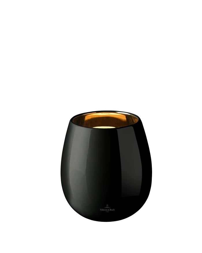 Lampada da Tavolo Ricaricabile LED in Ceramica, Nero, Oro - Mumbai - Villeroy &amp; Boch