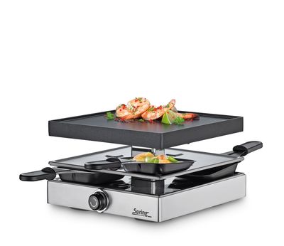Raclette con piastra in alluminio 22,5 x 21,5 cm Raclette4 Classic - Spring