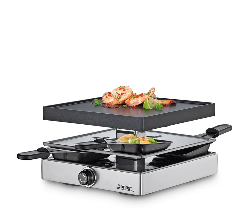 Raclette con piastra in alluminio 22,5 x 21,5 cm Raclette4 Classic - Spring