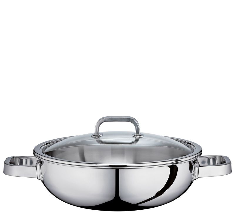 Wok con coperchio in vetro 30 cm Finesse2+ - Spring