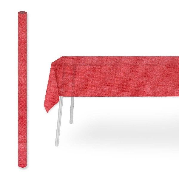 Tovaglia Rotolo Airspun Rosso 1,2x5 m - 20 Pezzi - Pack Service