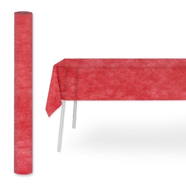 Tovaglia Rotolo Airspun Rosso 1,2x25 m - 4 Pezzi - Pack Service