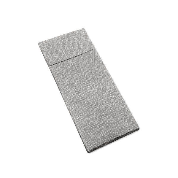 Tovagliolo con tasca Ella Grigio 44x32 - 600 Pezzi - Pack Service