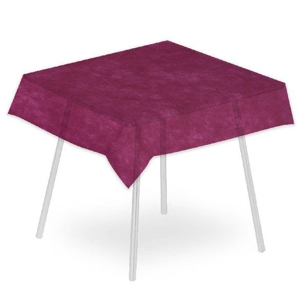Tovaglia Airspun Bordeaux 140x140 cm - 70 Pezzi - Pack Service