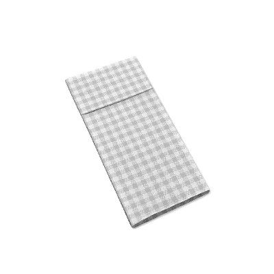 Tovagliolo Italo Grigio con tasca 40x32 cm - 1200 Pezzi - Pack Service
