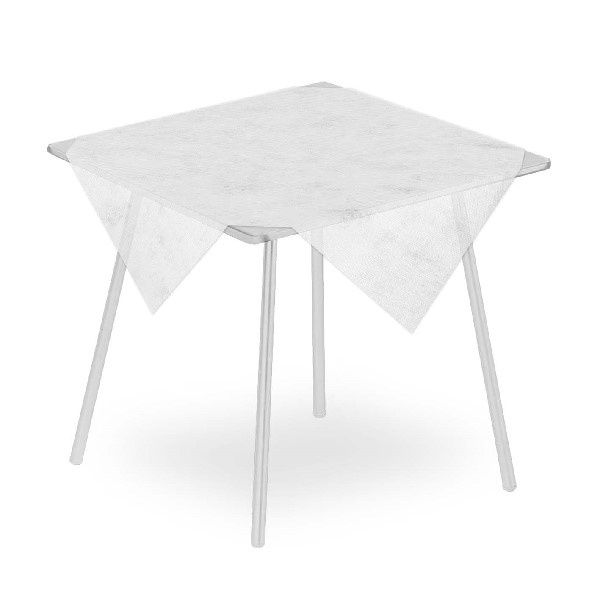 Tovaglia Airspun Bianco 100x100 cm - 100 Pezzi - Pack Service