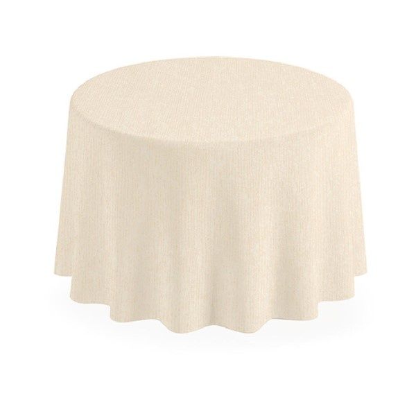 Tovaglia Tonda Monolin Beige 250 cm - 6 Pezzi - Pack Service
