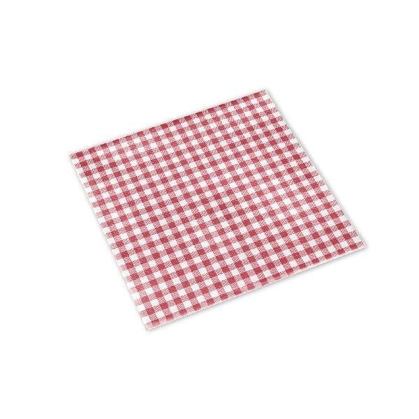 Tovagliolo Vichy Rosso 33x33 cm - 1200 Pezzi - Pack Service