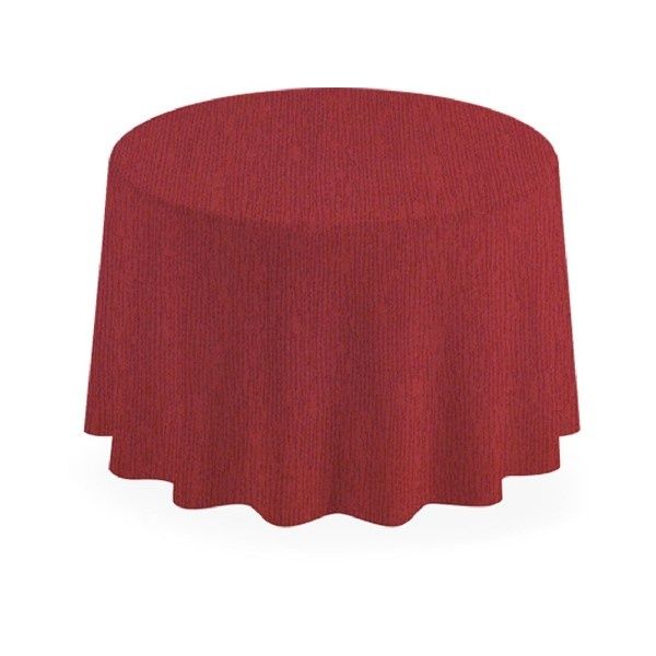 Tovaglia Tonda Monolin Bordeaux 250 cm - 6 Pezzi - Pack Service