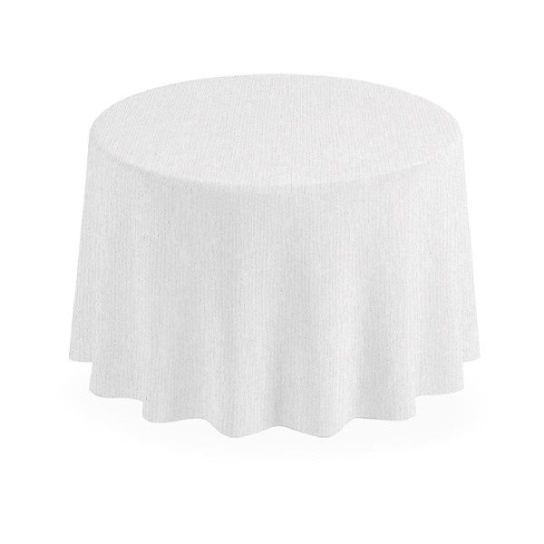Tovaglia Tonda Monolin Bianco 250 cm - 6 Pezzi - Pack Service