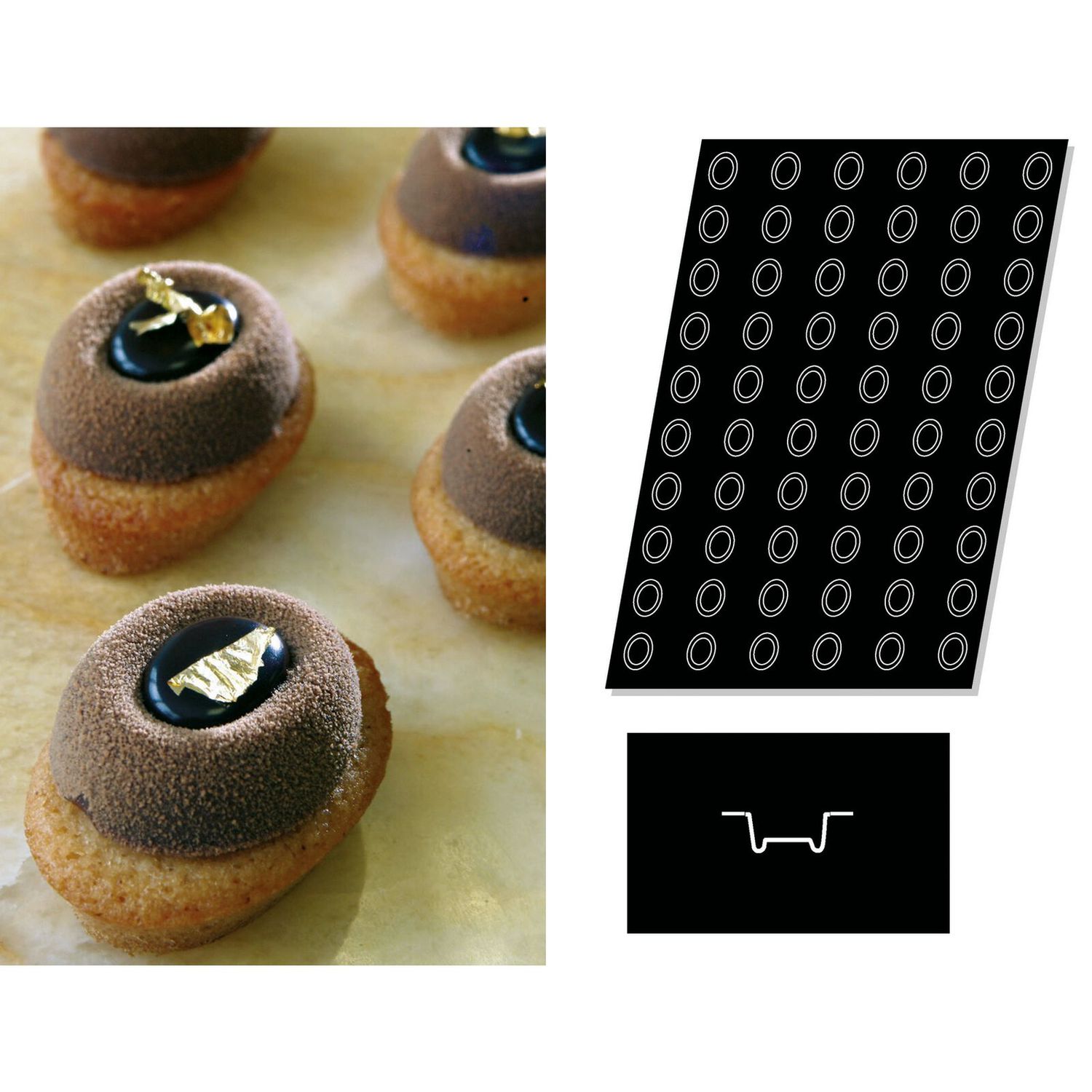 Stampo Flexipan multiplo Piccoli Savarin Ovali - Paderno