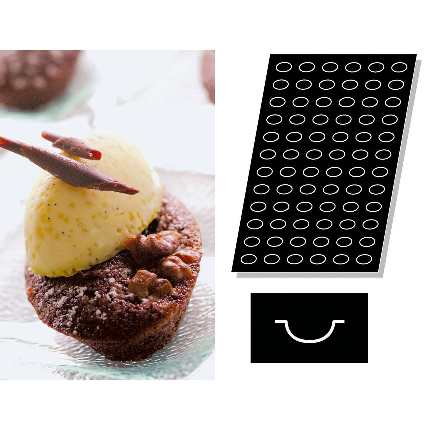Stampo Flexipan multiplo Piccole Quenelles - Paderno