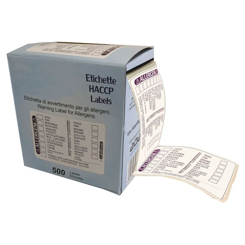 Etichette 14 allergeni 7,5 x 4 cm - Paderno