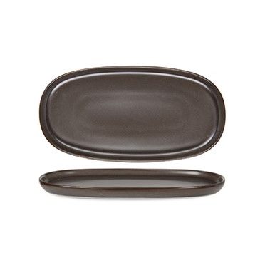 Vassoio Ovale 30 X 15 cm Brown Premium Reactive Color - Rinart