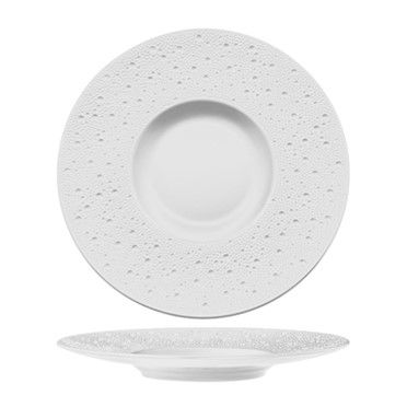 Piatto Piano Gourmet 29 cm Moon Bianco - Güral Porselen