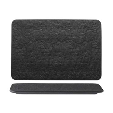 Vassoio Rettangolare 30 X 20 cm Nero Erosion - Tirolix