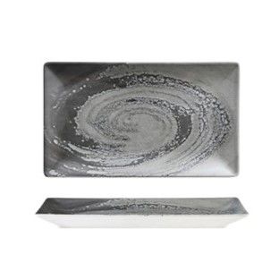 Vassoio Rettangolare 25 X 15 cm Vortice Grigio - Tirolix
