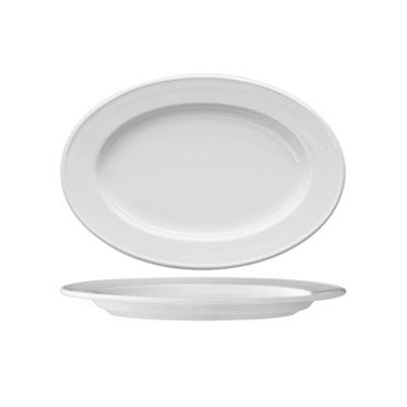 Vassoio Ovale 29 X 20 cm Delta Bianco - Güral Porselen