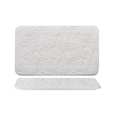 Vassoio Rettangolare 25 X 15 cm Bianco Erosion - Tirolix