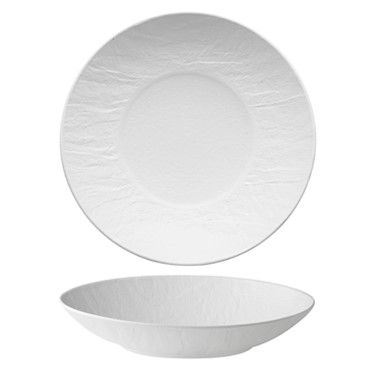 Piatto Gourmet 27 cm Bianco Erosion - Tirolix