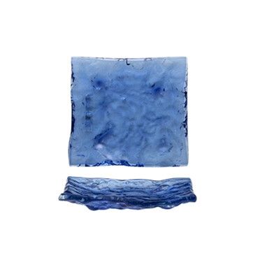 Piatto Appetizer Rettangolare 15 X 14 cm Blu Acqua - Tirolix